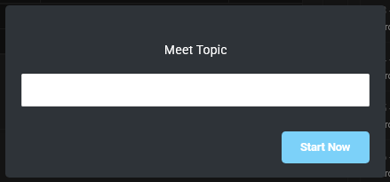 Meet Topic popup window