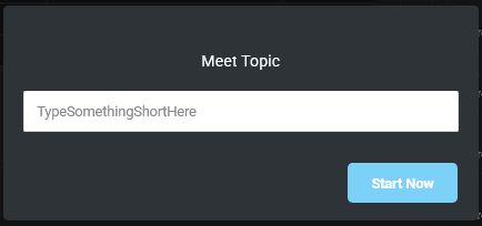 Enter Meet title and click Start Now